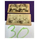 Antique stereoscope cards, Victorian theme