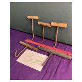 Hand forged meat hooks