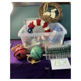 Tote full of Christmas decor