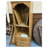 64 inch solid wood cabinet three shelves
