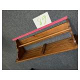 Slat country style wall shelf