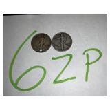 (2) walking liberty halves see pics for condition