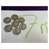 (7) silver quarters