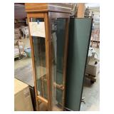 Lighted  curio cabinet, four shelves 72H x 16W x