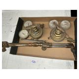 Acetylene, torch, regulators, and torch wand