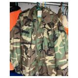 Military camo cold weather coat