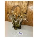 Single handled Art glass Basket
