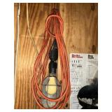 Three prong plug drop light with 12 foot cord