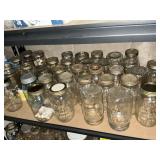 Three dozen quart canning jars shelf lot