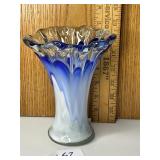 Hand bone fluted edge,vase