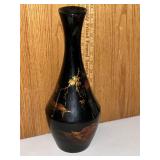 Vietnamese black lacquer vase