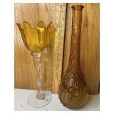 Decorative yellow glassware lot