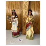 Resin figures, Native American motif