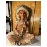 Plaster Native American figure