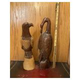 CARVED WOODEN BIRDS