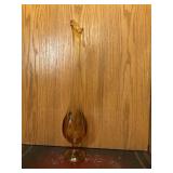 AMBER SWUNG VASE