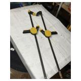 2 ratcheting bar clamps