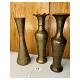 Decorative brass flower vases