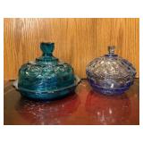 BUTTER & CANDY DISHES (BUTTER HAS SMALL CHIPS)