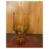 AMBER HANDKERCHIEF VASE