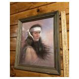 Print of indigenous American / framed