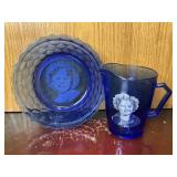SHIRLEY TEMPLE CREAMER & BOWL (BOWL HAS CHIPS)