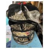Nut and bolt organizer with contents