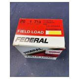 Federal 20 gauge high brass seven 1/2 shot