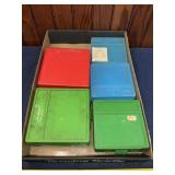 Box lot  pistol, reloading, case guards