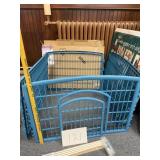 Plastic pet play area with gate