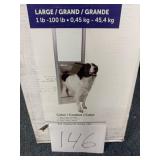 Large dog door for sliding glass door