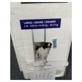 Large dog door for sliding glass door