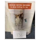 Pet door for sliding glass door, medium dog