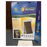 Extreme weather, pet door size large