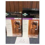Two replacement flaps for large dog door
