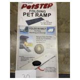Pet step folding pet ramp
