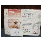 Folding dog crate