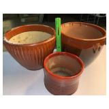 Glazed pottery, planters see pictures for