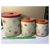 Vintage tin canister set
