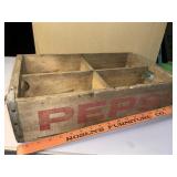 Wooden Pepsi crate with dividers
