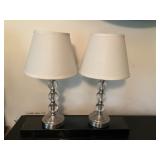 TWO MODERN ACRYLIC TABLE LAMPS