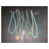 TURQUOISE/BEADED NECKLACES