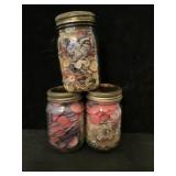 3 JARS OF BUTTONS