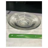 Heavy, handmade Art glass bowl