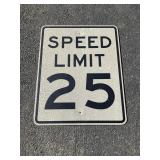 25 MPH ROAD SIGN