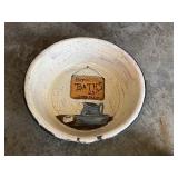 HAND PAINTED ENAMEL BASIN