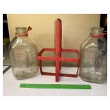 Fairwood Farms dairy bottles one with paint