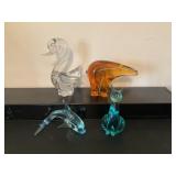 ART GLASS PIECES WITH CHIPS