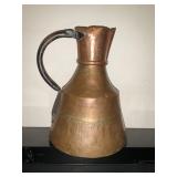 PRIMITIVE HAMMERED COPPER VESSEL