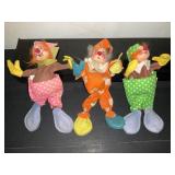ANNALEE DOLLS 3 CLOWNS